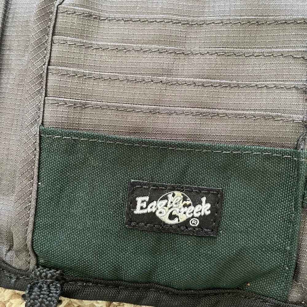 Vintage Eagle‎ Creek Travel Wallet Gorpcore Card Holder Green Rugged Canvas